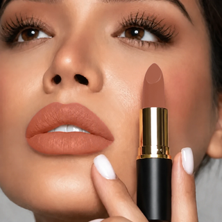 رژ لـب قهوه ای جامد بوستا- ترمیم کننده، ضد سرطان و فاقد مواد شیمیایی(Lipstick roll)-کد 101